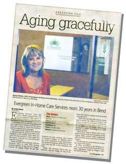 Article - Aging Gracefully: Evergreen In-Home Care Services nears 30 years in Bend
