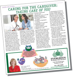 Article: Caring for the Caregiver: Taking Care of You